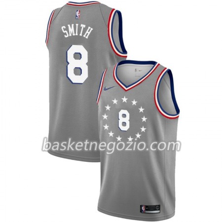 Canotte Uomo Philadelphia 76ers Zhaire Smith 8 2018-19 Nike City Edition Grigio Swingman